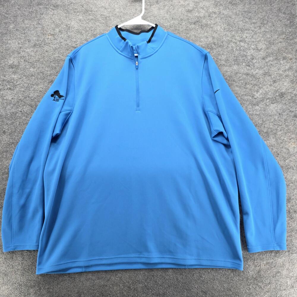 Nike Sweatshirt Mens 2XL Blue Pullover Mock Neck Zip Dri-FIT Golf SU171103TMV